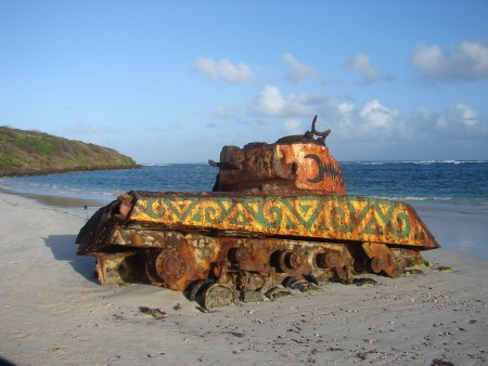 Tank na pláži Flamenco, Culebra